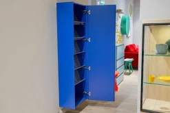 Schönbuch Schuhschränke|Schuhschrank Line Lack Sapphire Blau Schuhböden Aluminium Silber Pulverbeschichtet Mit Spiegel