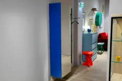 Schönbuch Schuhschränke|Schuhschrank Line Lack Sapphire Blau Schuhböden Aluminium Silber Pulverbeschichtet Mit Spiegel