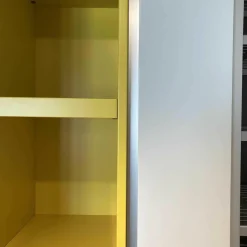 Schönbuch Schuhschränke|Schuhschrank Stripes Weiß Grau Zitronengelb