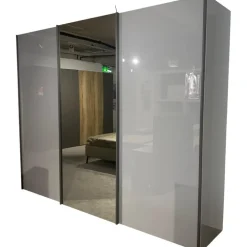 Loddenkemper Kleiderschränke|Schwebetürenschrank Lenjo Lack Platengrau 3 Türen