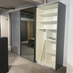 Loddenkemper Kleiderschränke|Schwebetürenschrank Lenjo Lack Platengrau 3 Türen
