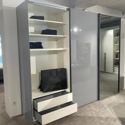 Loddenkemper Kleiderschränke|Schwebetürenschrank Lenjo Lack Platengrau 3 Türen