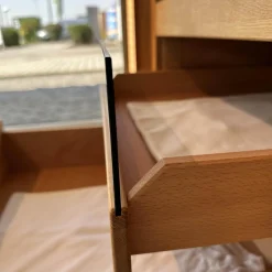 Team 7 Kleiderschränke|Schwebetürenschrank Lunetto Eiche Naturöl Glas Naturweiß Matt mit Innenbeleuchtung