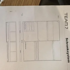Team 7 Kleiderschränke|Schwebetürenschrank Lunetto Eiche Naturöl Glas Naturweiß Matt mit Innenbeleuchtung