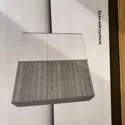 Team 7 Kleiderschränke|Schwebetürenschrank Lunetto Eiche Naturöl Glas Naturweiß Matt mit Innenbeleuchtung