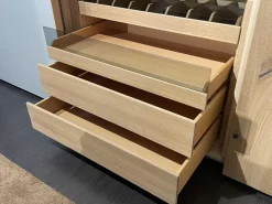 Team 7 Kleiderschränke|Schwebetürenschrank Soft Eiche Wild Weißöl Farbglas Matt Hellgrau Inklusive Innenleben Und Beleuchtung