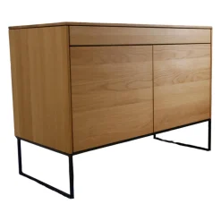 Team 7 Schreibtische & Sekretäre|Sekretär Filigno Eiche Naturöl Holzbasis Metallrahmen Gestell Schwarz