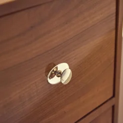 Form Exclusiv Schreibtische & Sekretäre|Sekretär Kirschbaum Griffe Metall Glänzend