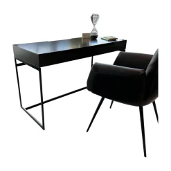 Interlübke Schreibtische & Sekretäre|Sekretär Mell M38 Capparis Schwarz Gestell Schwarz