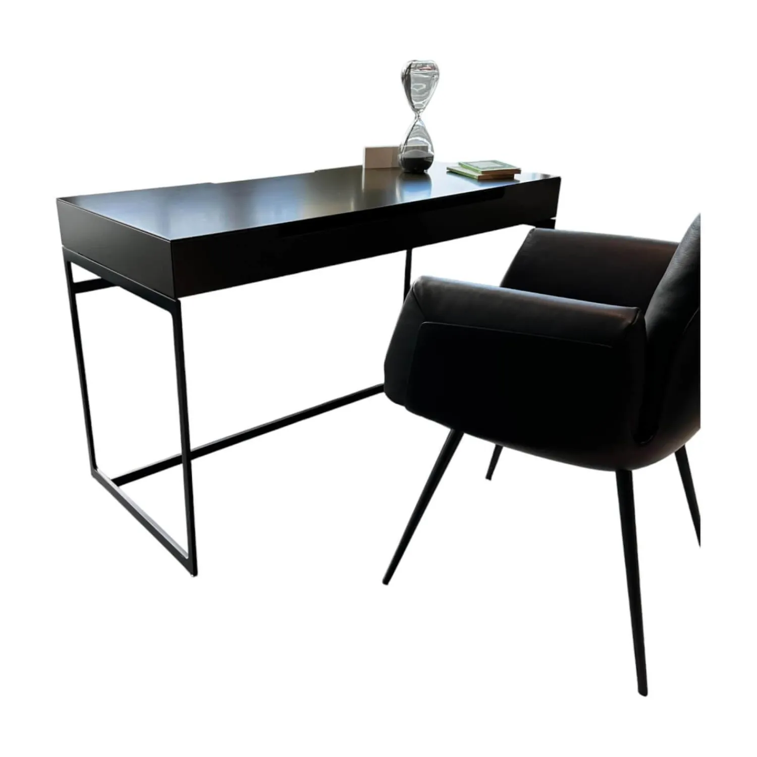 Interlübke Schreibtische & Sekretäre|Sekretär Mell M38 Capparis Schwarz Gestell Schwarz