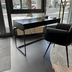 Interlübke Schreibtische & Sekretäre|Sekretär Mell M38 Capparis Schwarz Gestell Schwarz