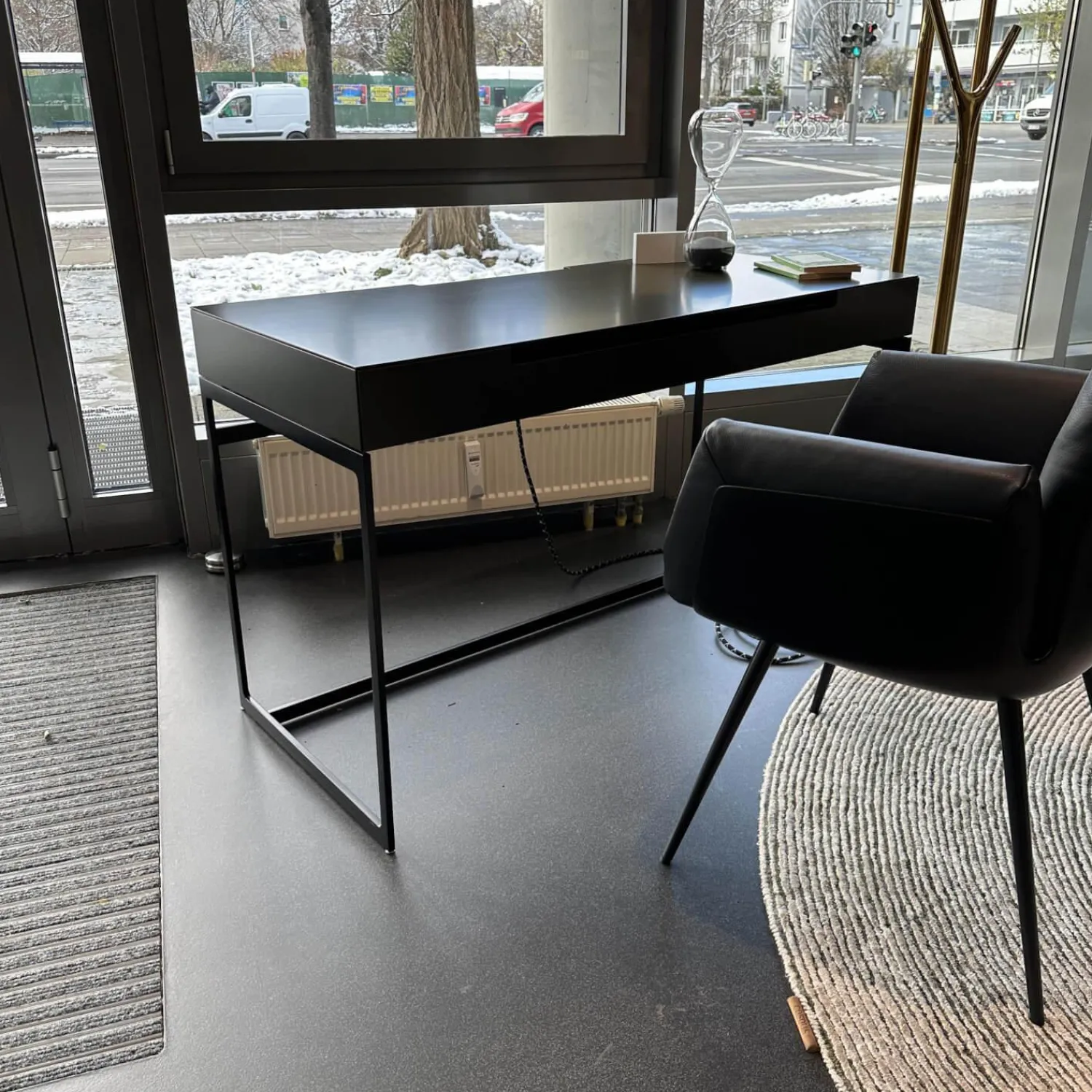 Interlübke Schreibtische & Sekretäre|Sekretär Mell M38 Capparis Schwarz Gestell Schwarz