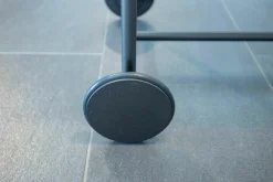 COR Regale|Servierwagen Bond Tischauflage Leder 175 Schwarz Gestell Schwarzbraun Feinstruktur Mit Rollen