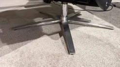 Erpo Relaxsessel|Sessel 410 18 Leder 42 Schwarz 136 Sternfuß Edelstahl Gebürstet Inklusive 2 Motorisch Mit Akku