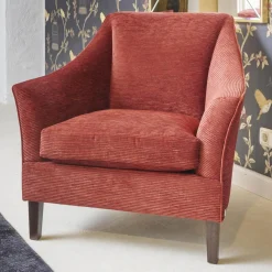 Bielefelder Werkstätten Loungesessel|Sessel 135 1001 Saloni Bezug Stoff City Velvet CA 7832 063 Keder Claire 1787 111 Füßen Wengefarbig Braun