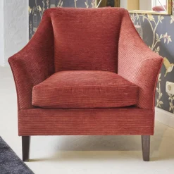 Bielefelder Werkstätten Loungesessel|Sessel 135 1001 Saloni Bezug Stoff City Velvet CA 7832 063 Keder Claire 1787 111 Füßen Wengefarbig Braun