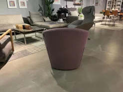 freistil Rolf Benz Relaxsessel|Sessel 178 Bezug 1075 Flachgewebe Pastellviolett Mit Kunststoffgleitern