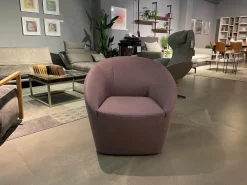 freistil Rolf Benz Relaxsessel|Sessel 178 Bezug 1075 Flachgewebe Pastellviolett Mit Kunststoffgleitern