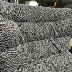 Thonet Relaxsessel|Sessel 808 Bezug Innen Stoff Soul 151 Pepper Grau Außen Nappaleder Nero Anthrazit Stahlgestell Edelstahloptik Und Hocker