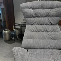 Thonet Relaxsessel|Sessel 808 Bezug Innen Stoff Soul 151 Pepper Grau Außen Nappaleder Nero Anthrazit Stahlgestell Edelstahloptik Und Hocker