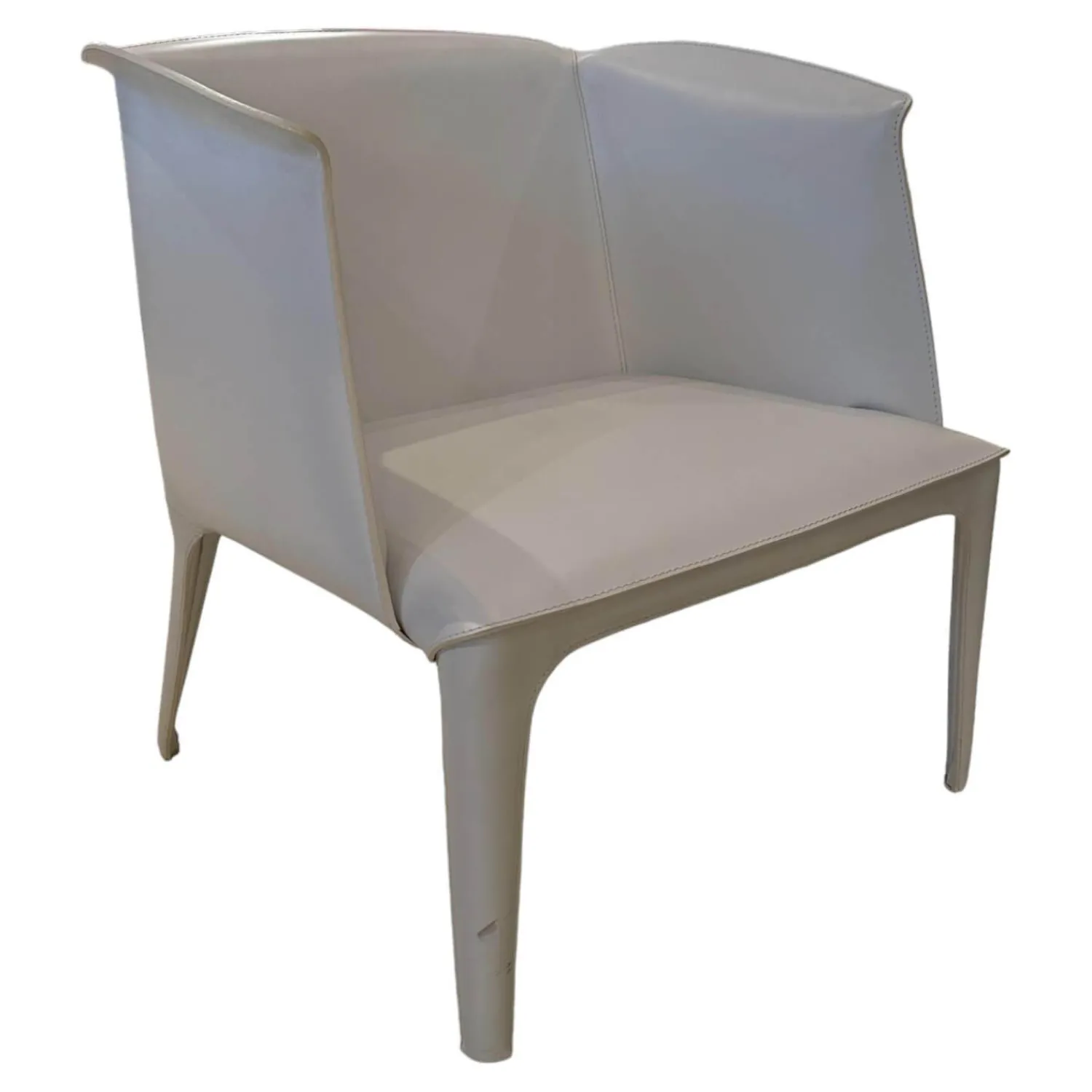 Flexform Einzelstühle|Sessel 66 Isabel Bezug Leder 5007 Weiß