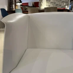 Flexform Einzelstühle|Sessel 66 Isabel Bezug Leder 5007 Weiß