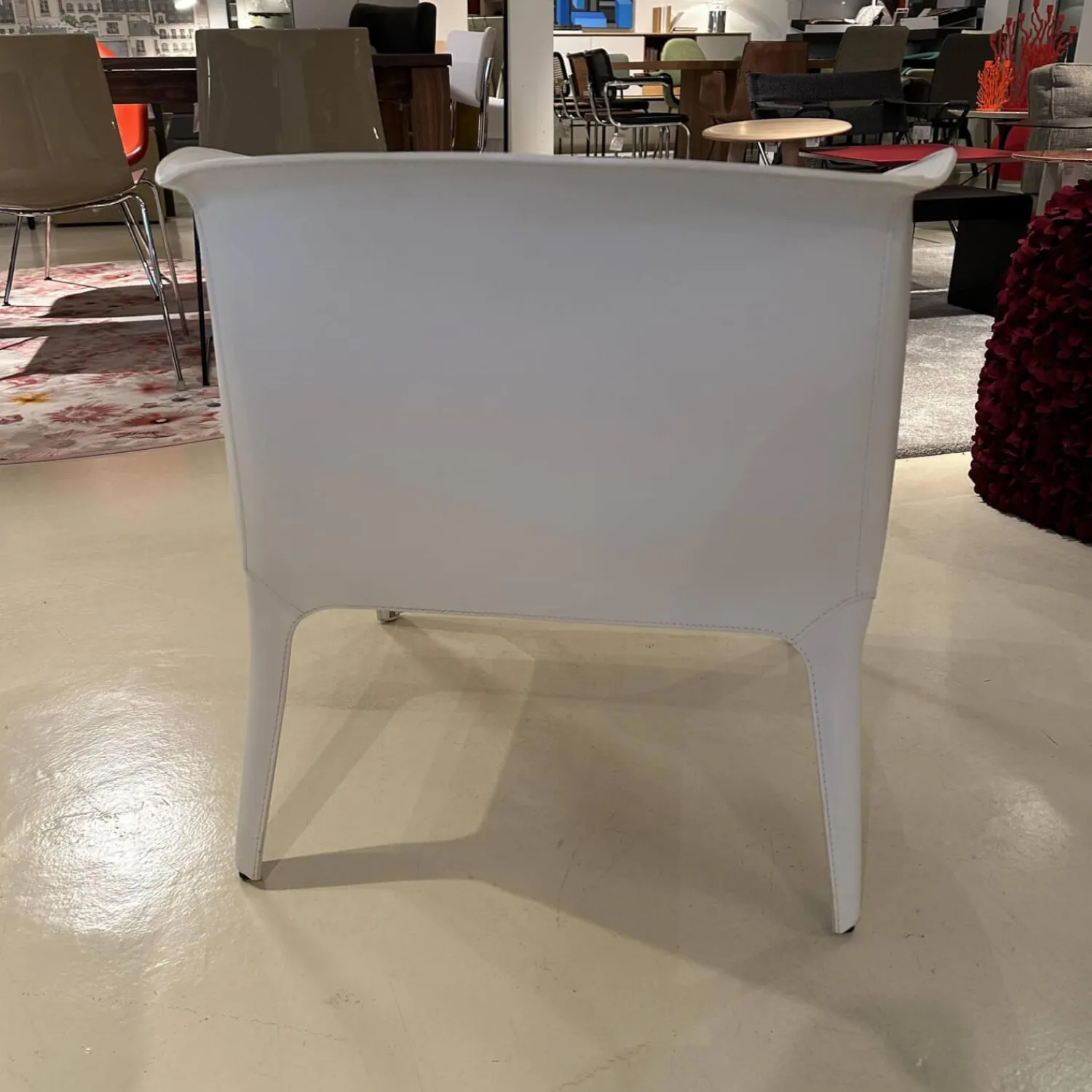 Flexform Einzelstühle|Sessel 66 Isabel Bezug Leder 5007 Weiß