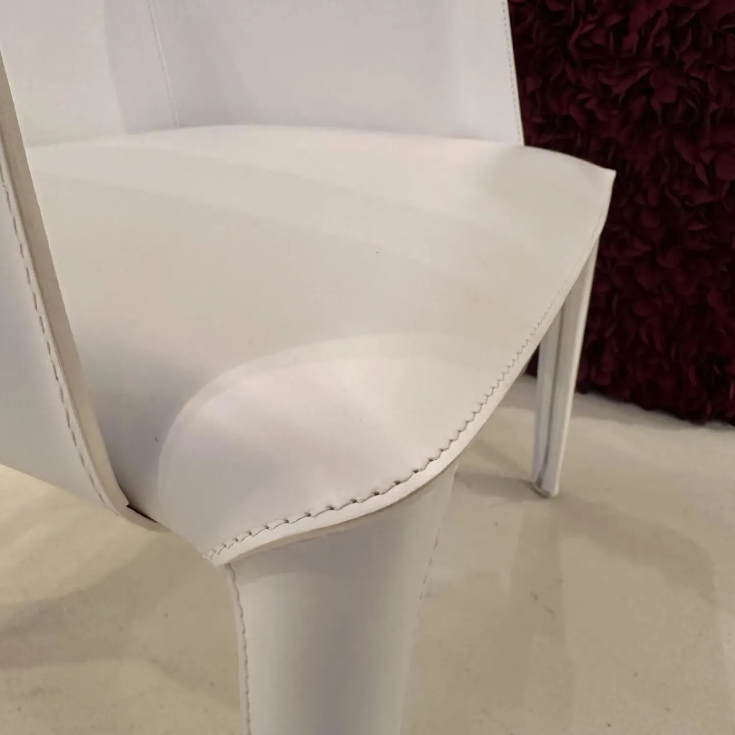 Flexform Einzelstühle|Sessel 66 Isabel Bezug Leder 5007 Weiß