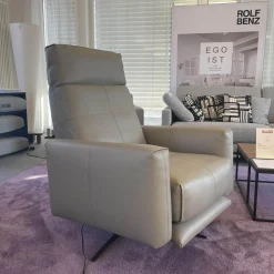 Rolf Benz Relaxsessel|Sessel 572 Leder 38.101 Steingrau Mit Verstellfunktion