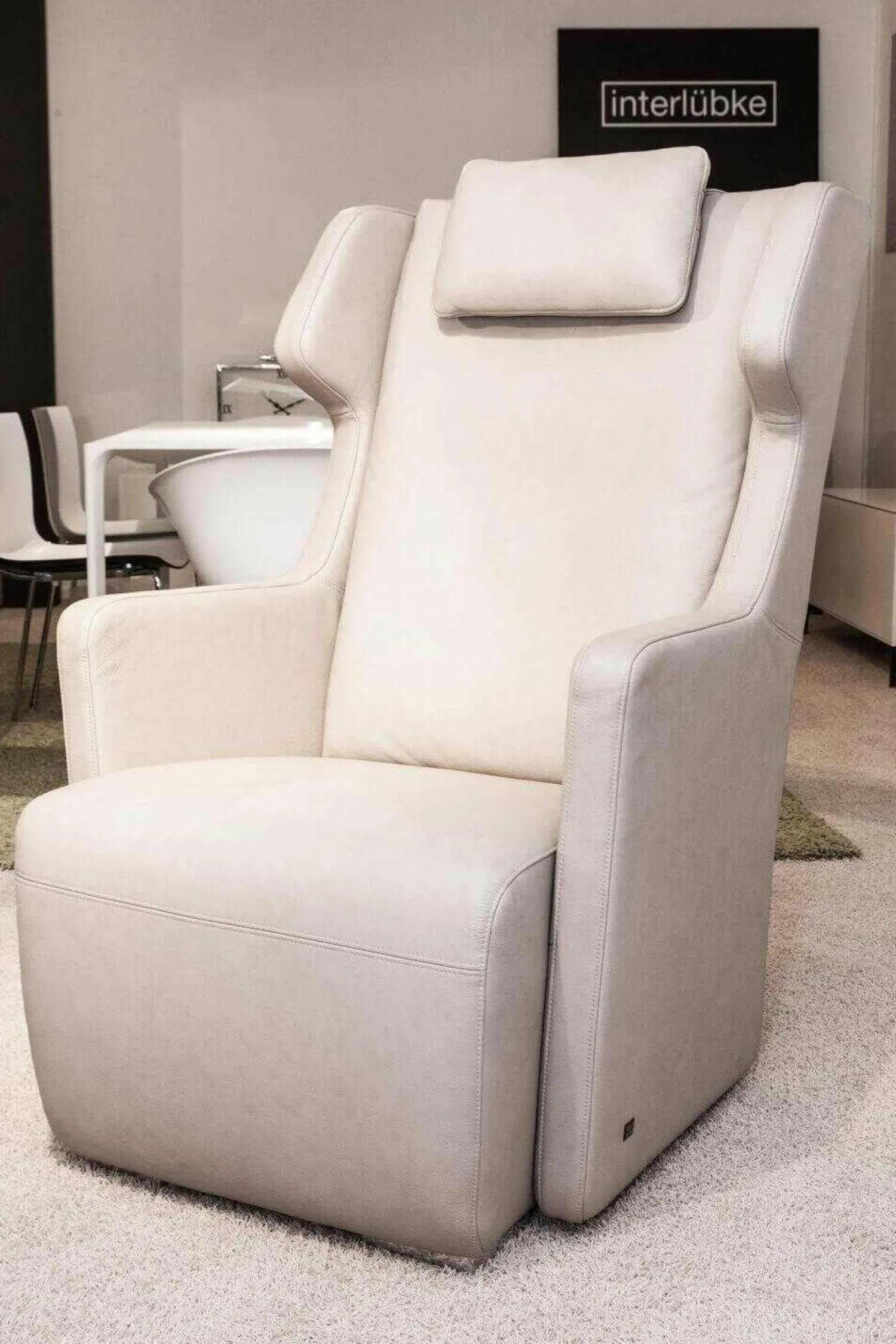 Rolf Benz Relaxsessel|Sessel 5200 Leder Beige Mit Hocker