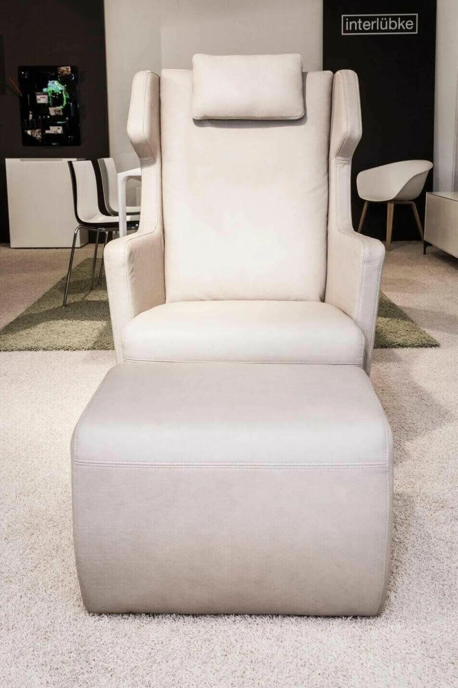 Rolf Benz Relaxsessel|Sessel 5200 Leder Beige Mit Hocker