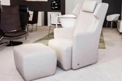 Rolf Benz Relaxsessel|Sessel 5200 Leder Beige Mit Hocker