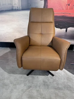 himolla Relaxsessel|Sessel 9361 Leder Soft Nappa Bright Braun Sternfuß Metall Anthrazit Pulverbeschichtet Mit Gasdruckfeder