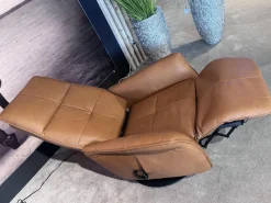 himolla Relaxsessel|Sessel 9361 Leder Soft Nappa Bright Braun Drehteller Pulverbeschichtet Schwarz 2 Motorisch Mit Aufstehhilfe Inklusive Getrennt Verstellbarer Rücken Und Beinauflage