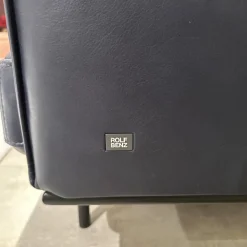 Rolf Benz Loungesessel|Sessel 536 Liv Smart Leder 42 103 Dunkelschwarzblau Gestell Aluminium Verkehrsschwarz Schwarz Inklusive Kissen