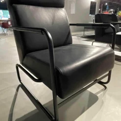 WK Wohnen Relaxsessel|Sessel 540 Pulco Leder Cachemiro Nero Schwarz Mit Hohem Rücken