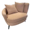 Max Winzer Loungesessel|Sessel 47004 Stoff 24579 Bouclé 06 Rosé Fuß Buche Massiv Nussbaum Antik Inklusive Zierkissen
