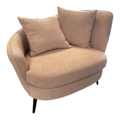 Max Winzer Loungesessel|Sessel 47004 Stoff 24579 Bouclé 06 Rosé Fuß Buche Massiv Nussbaum Antik Inklusive Zierkissen