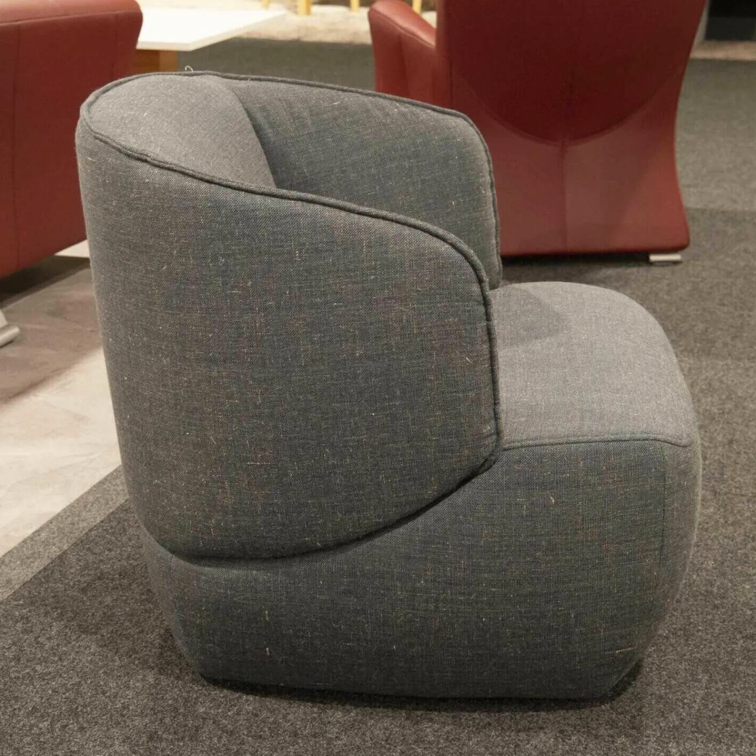 Rolf Benz Relaxsessel|Sessel 384-16 Stoff 05.218 Dunkelblau Fuß Kunststoffgleiter