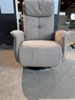 himolla Relaxsessel|Sessel 9716 Stoff AquaClean Smoke Beige Grau mit Gasdruckfeder