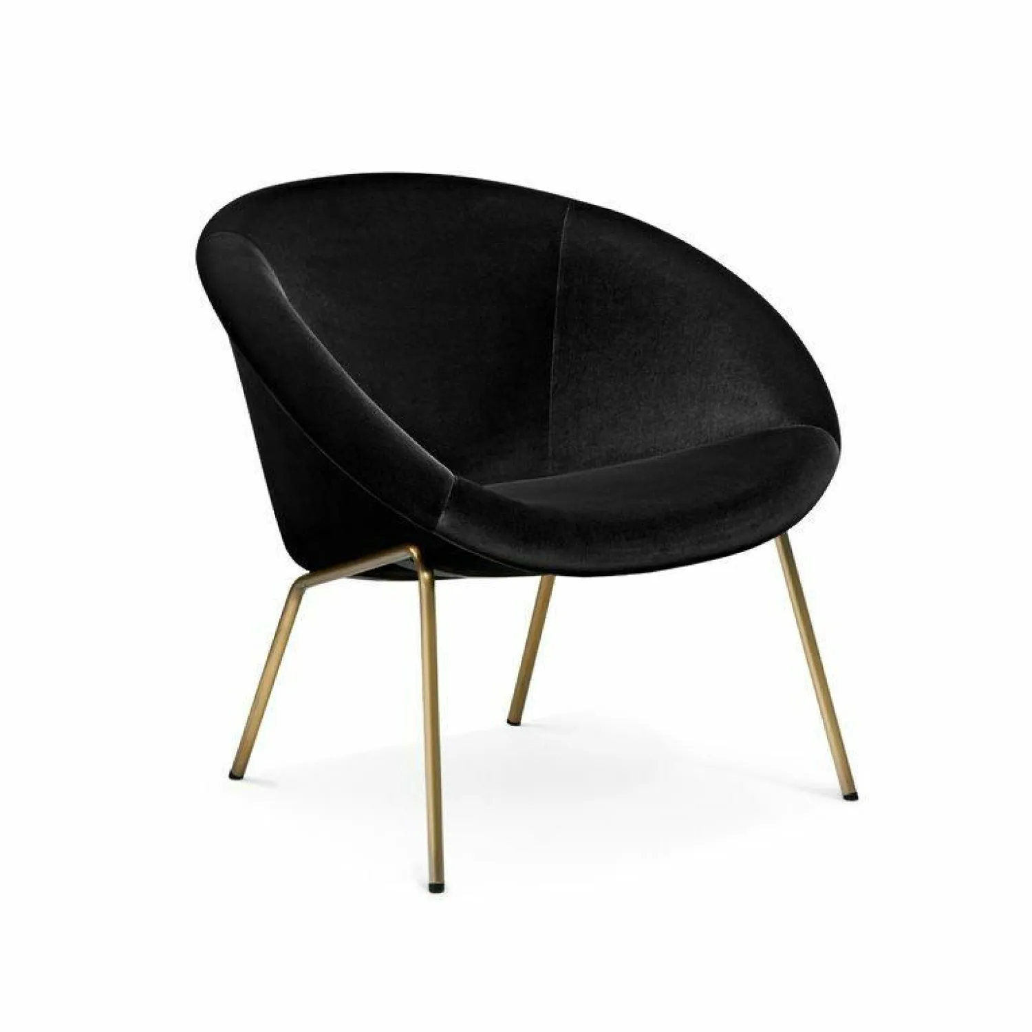 Walter Knoll Relaxsessel|Sessel 369 Stoff Samt Schwarz Gestell Messing