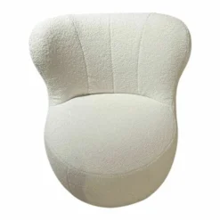 Rolf Benz Loungesessel|Sessel 173 Teddystoff 6530 Cremeweiß Creme Weiß Inklusive Kunststoffgleiter