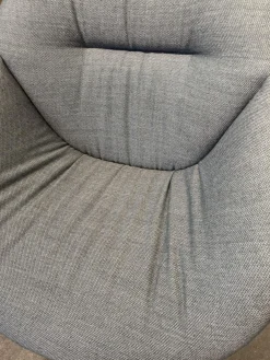 Hay Loungesessel|Sessel AAL 81 Soft Stoff Fjord 971 Petrol Grau Blau Gestell Aluminium Schwarz Pulverbeschichtet