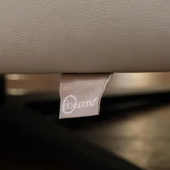 Rom Relaxsessel|Sessel Alva Leder Montana Pearl Beige Sternfuß Metall Schwarz