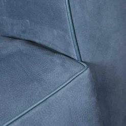 Baxter Relaxsessel|Sessel Amburgo Baby Leder Nabuck Blau