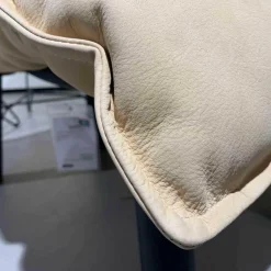 Linteloo Relaxsessel|Sessel Ample Leder Beige Mou Gestell Schwarz mit Hocker