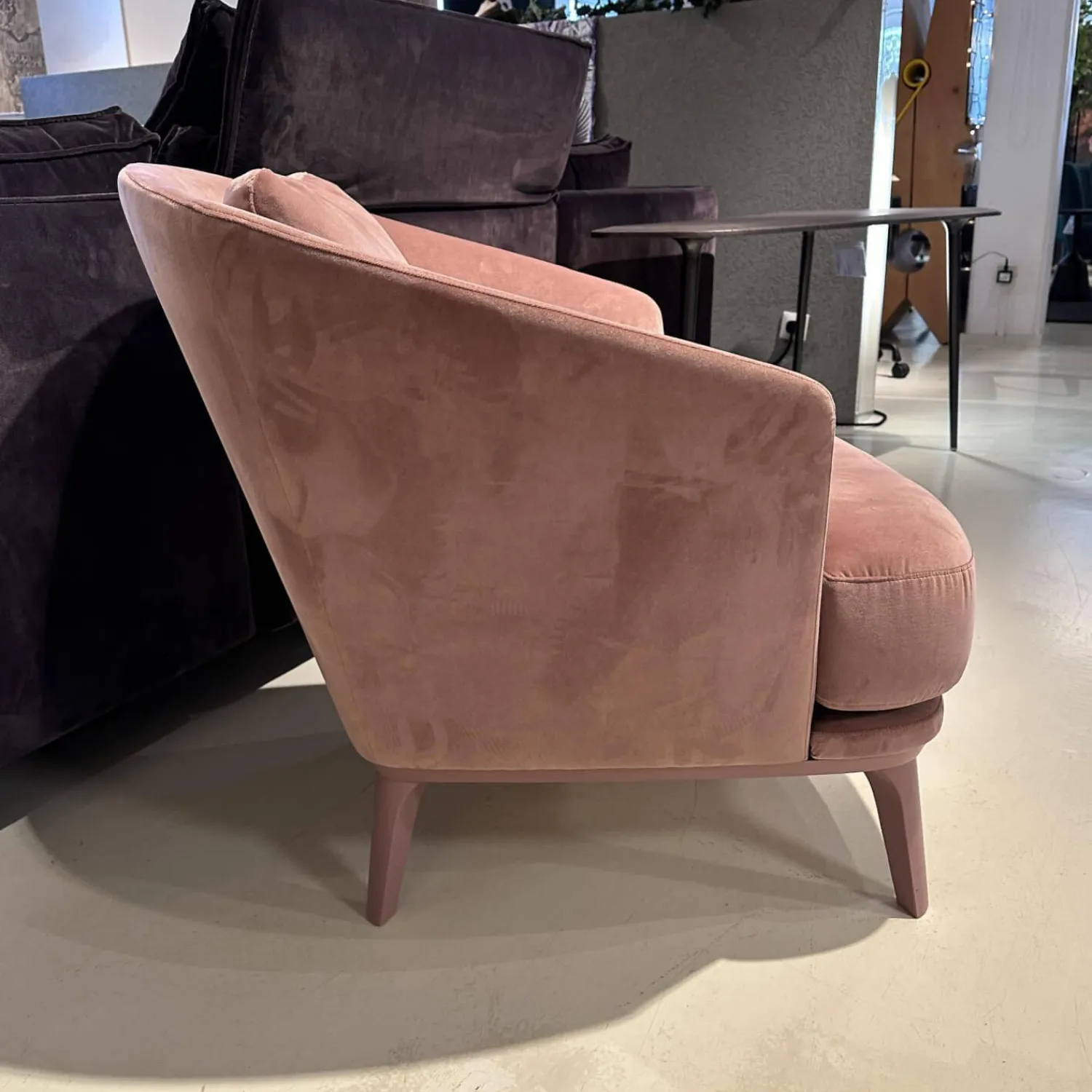 Bielefelder Werkstätten Loungesessel|Sessel Amy Bezug Stoff Amica BW1731-484 Rosa Gestell Lackiert Rosa