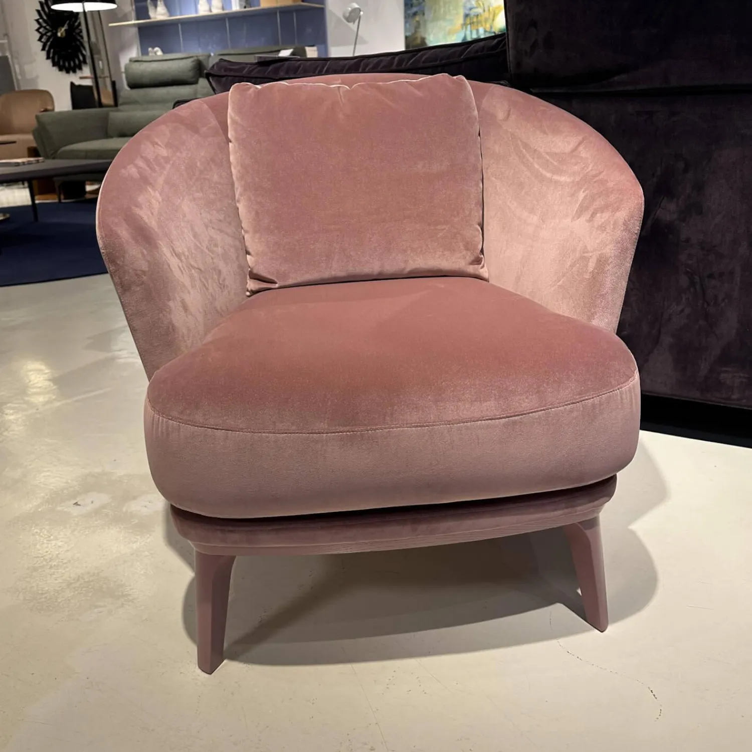 Bielefelder Werkstätten Loungesessel|Sessel Amy Bezug Stoff Amica BW1731-484 Rosa Gestell Lackiert Rosa