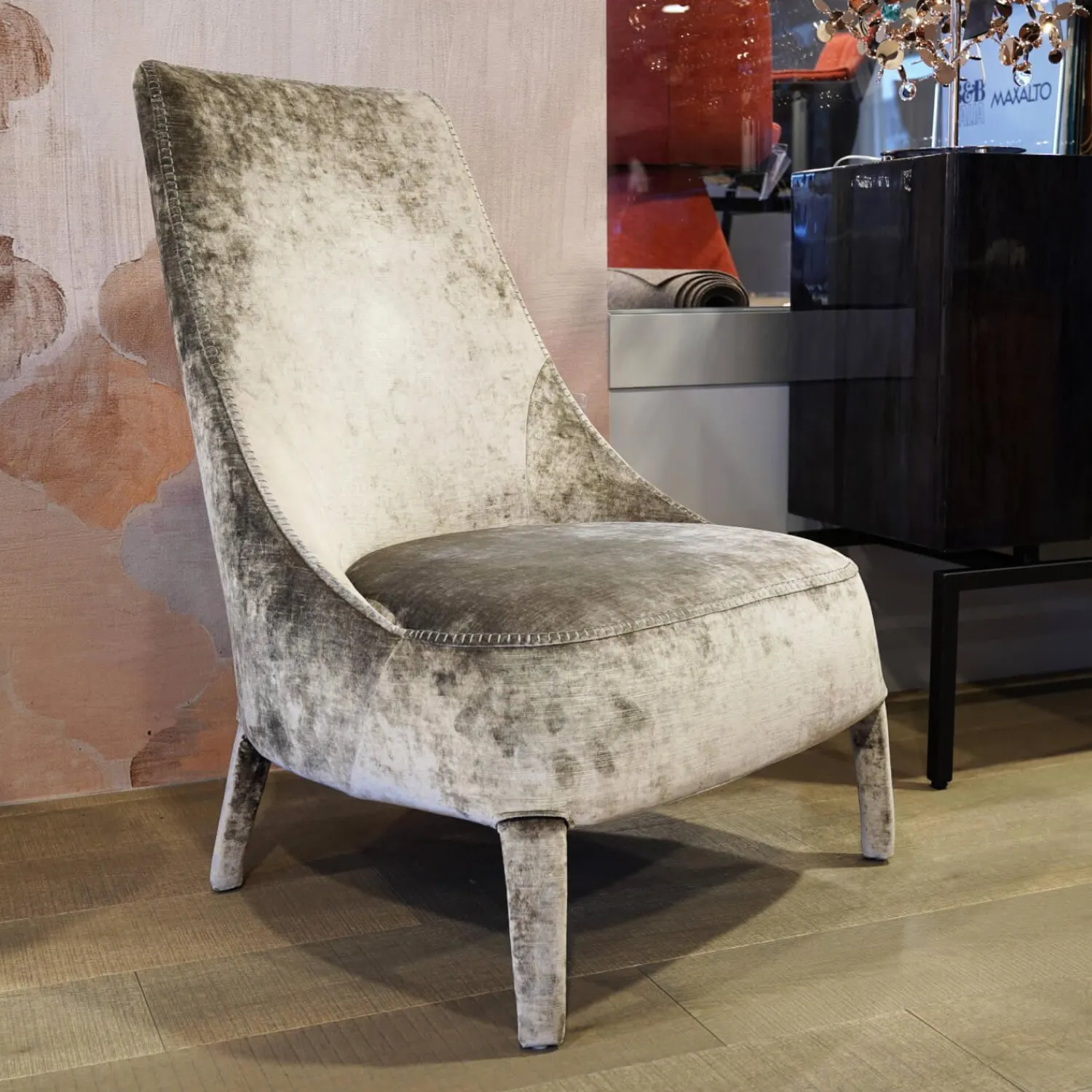 B&B Italia Loungesessel|Sessel Apta Febo Bezug Stoff 2474203 Samara Sandfarben