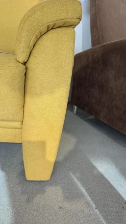 Arco Loungesessel|Sessel Arnheim Stoff 5697 119 Denise Sonne Gelb Füße Kunststoff Schwarz